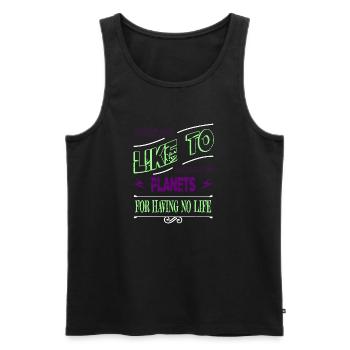 telescope funny sayings spaceship geek - Männer Premium Bio Tank Top - Schwarz - Vorne - AI Model Male 178 light (178cm)