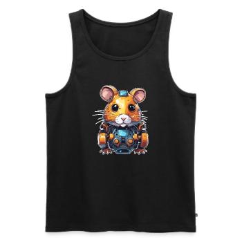 Robot Animal / AI / Mechanized Animals / Comic - Men's Premium Organic Tank Top - black - Front - AI Model Male 178 light (178cm)