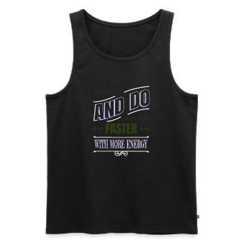present coffee cup drinking bday coffee lover - Männer Premium Bio Tank Top - Schwarz - Vorne - Michal (187cm)