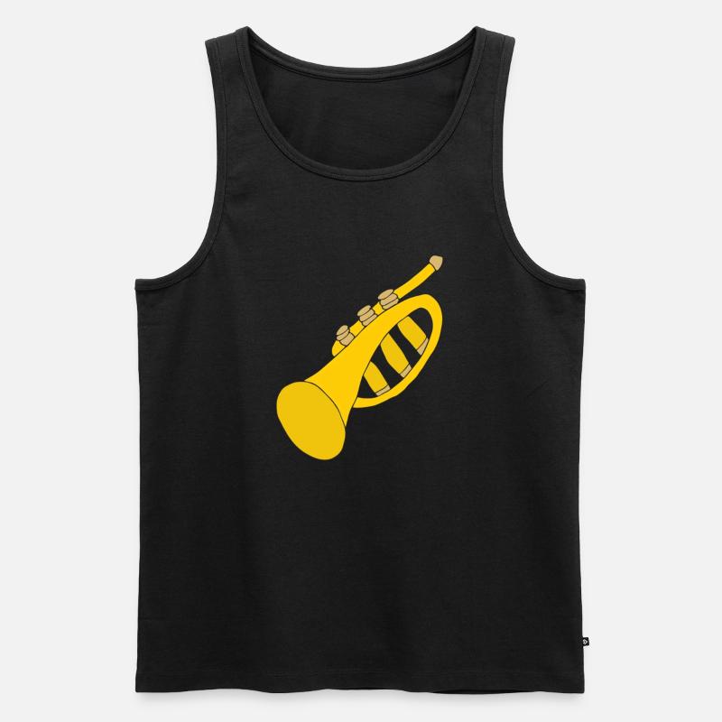 trompete - Männer Premium Bio Tank Top - Schwarz
