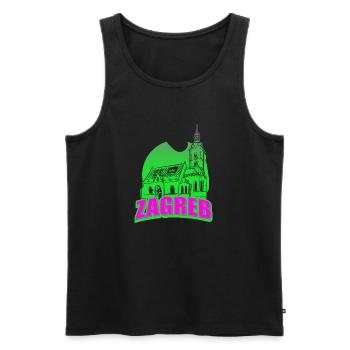 Zagreb Kroatien hrvatska hrv hrv travel tourist croat - Männer Premium Bio Tank Top - Schwarz - Vorne - Michal (187cm)