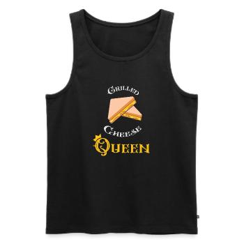 grilled cheese queen - Männer Premium Bio Tank Top - Schwarz - Vorne - Michal (187cm)