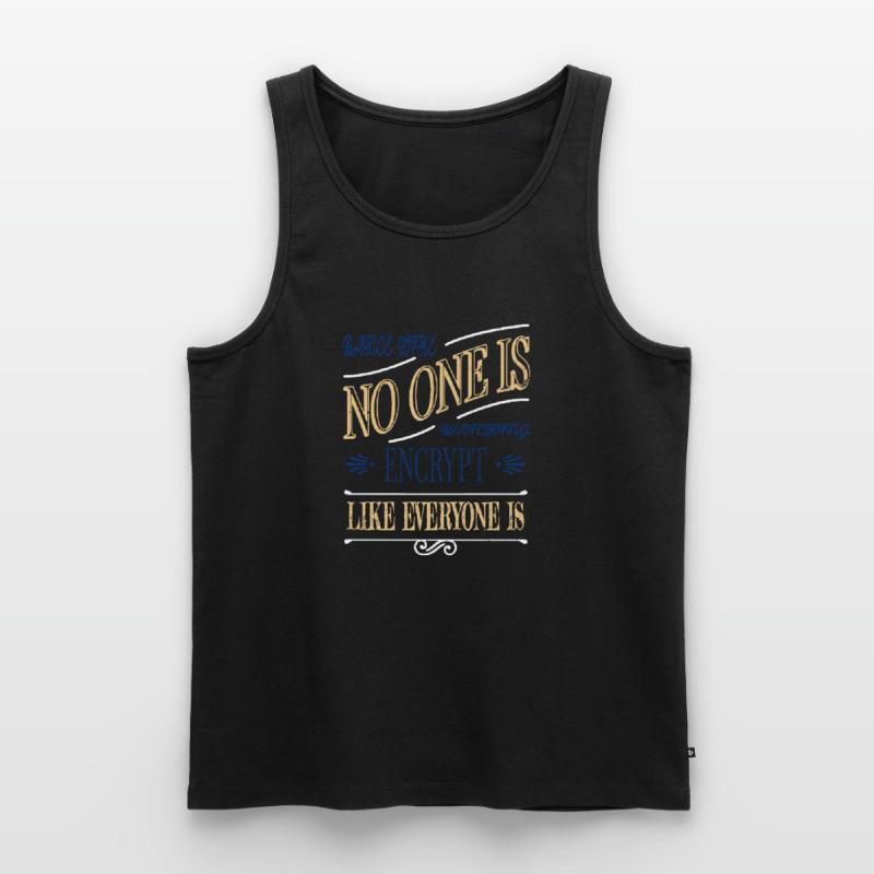 coding bday computer hacking code anonymous mask Männer Premium Bio Tank Top