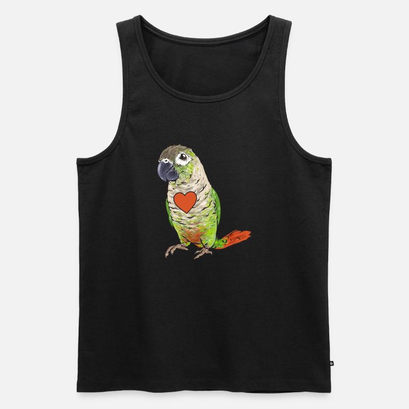 Molinasittich Papagei Vogel Sittich - Männer Premium Bio Tank Top - Schwarz