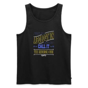 Father PC Birthday - Men's Premium Organic Tank Top - black - Front - AI Model Male 178 light (178cm)