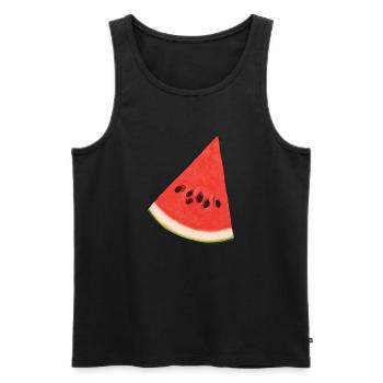 Watermelon Triangle - Men's Premium Organic Tank Top - black - Front - AI Model Male 178 light (178cm)