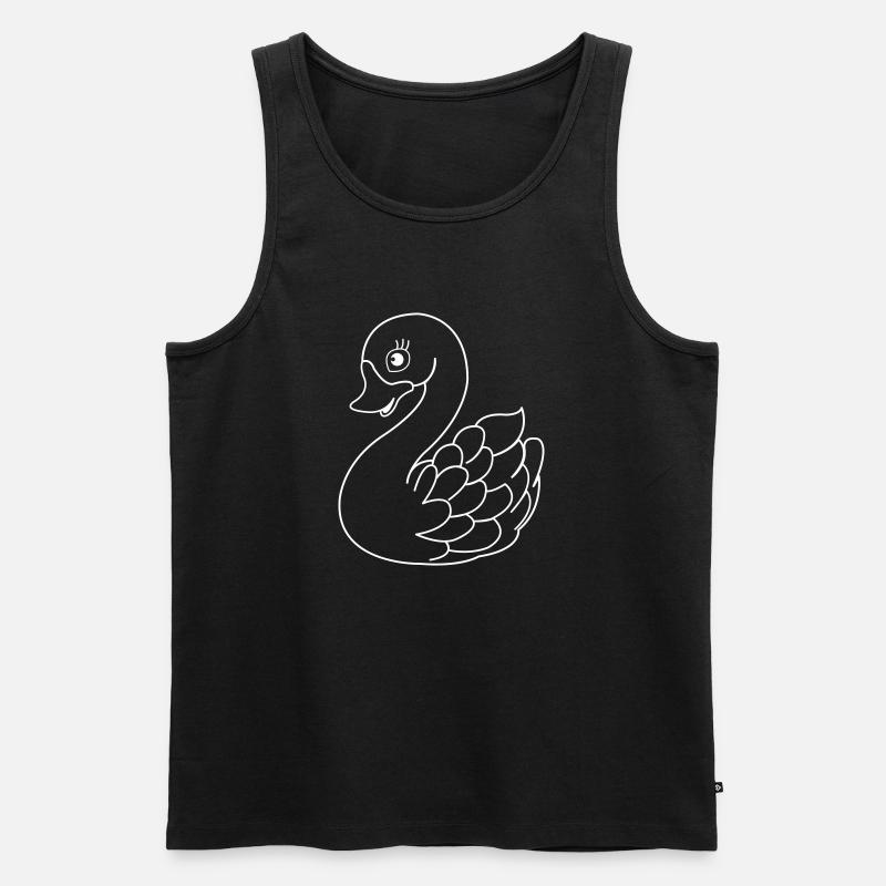 schwan - Männer Premium Bio Tank Top - Schwarz