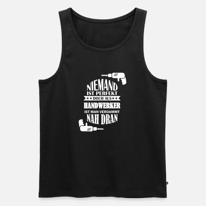 perfekter handwerker - Männer Premium Bio Tank Top - Schwarz
