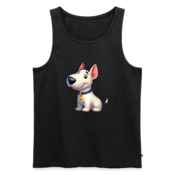 Bullterrier 5 - Männer Premium Bio Tank Top - Schwarz - Vorne - AI Model Male 178 light (178cm)