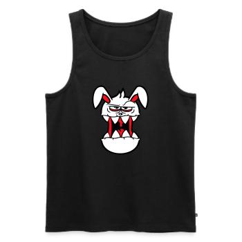 Bunny Monster Evil Cool Halloween Horror - Men's Premium Organic Tank Top - black - Front - AI Model Male 178 light (178cm)