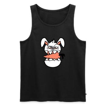 Bunny Monster Evil Carrot Carrot Halloween Horror - Men's Premium Organic Tank Top - black - Front - AI Model Male 178 light (178cm)