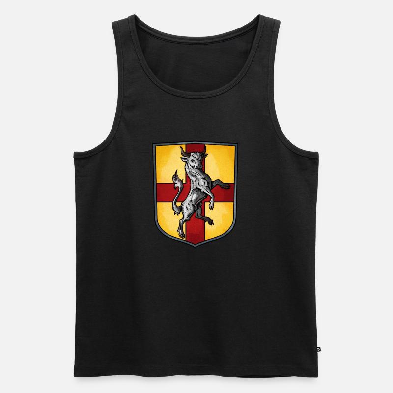 Wappen Stier - Männer Premium Bio Tank Top - Schwarz