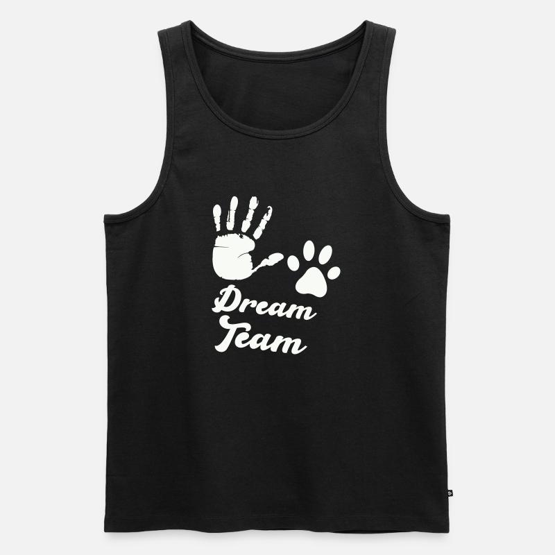 pfote hand dream team - Männer Premium Bio Tank Top - Schwarz