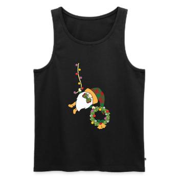 Noël Noël Gnomies - Débardeur bio Premium Homme - noir - Devant - Michal (187cm)