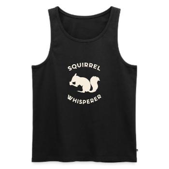 Squirrel Whisperer - Men's Premium Organic Tank Top - black - Front - Michal (187cm)