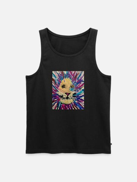Lucas Löwe - Männer Premium Bio Tank Top - Schwarz