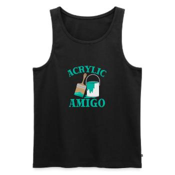 Funny Art Painter Acrylic Amigo Drawing Artist - Männer Premium Bio Tank Top - Schwarz - Vorne - AI Model Male 178 light (178cm)
