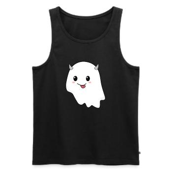 Design Halloween fantôme coquin - Débardeur bio Premium Homme - noir - Devant - AI Model Male 178 light (178cm)