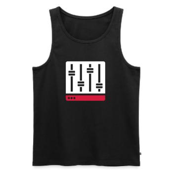 Equalizer Mischpult Geschenk - Männer Premium Bio Tank Top - Schwarz - Vorne - AI Model Male 178 light (178cm)
