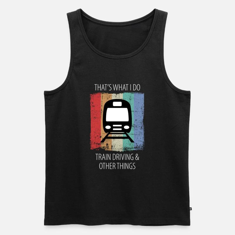 Zug Eisenbahn Eisenbahner Züge Triebfahrzeugführer - Männer Premium Bio Tank Top - Schwarz