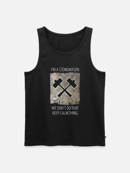 Steinmetz Steinbildhauer Spruch - Männer Premium Bio Tank Top - Schwarz