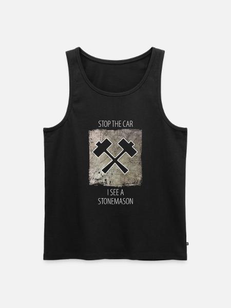 Stonemason Stone Sculptor Saying - Men's Premium Organic Tank Top - black