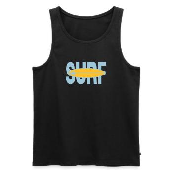 Surf - Débardeur bio Premium Homme - noir - Devant - Michal (187cm)