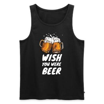 2 Bière cool JGA Dicton - Débardeur bio Premium Homme - noir - Devant - Michal (187cm)