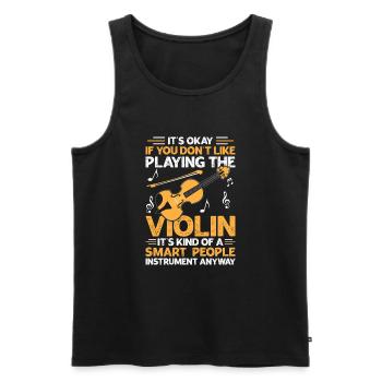 Ce n’est pas grave si vous n’aimez pas jouer du violon - Débardeur bio Premium Homme - noir - Devant - Michal (187cm)