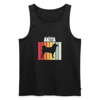Akita - Débardeur bio Premium Homme - noir - Devant - AI Model Male 178 light (178cm)
