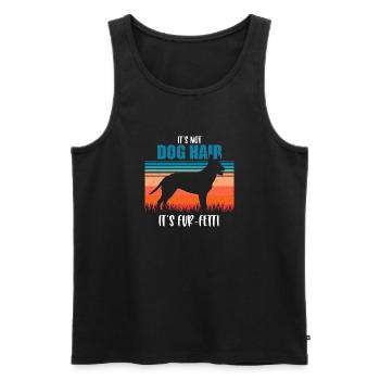 Kelpie australien - Débardeur bio Premium Homme - noir - Devant - AI Model Male 178 light (178cm)