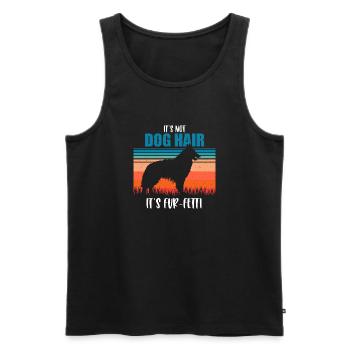 Belgian Tervuren - Männer Premium Bio Tank Top - Schwarz - Vorne - Michal (187cm)