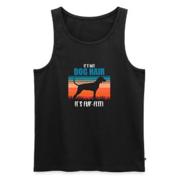 Coonhound noir et beige - Débardeur bio Premium Homme - noir - Devant - AI Model Male 178 light (178cm)