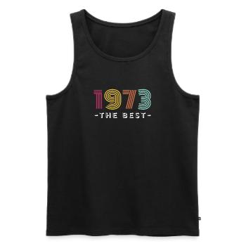 the best 1973 - Bester Jahrgang - Männer Premium Bio Tank Top - Schwarz - Vorne - Michal (187cm)