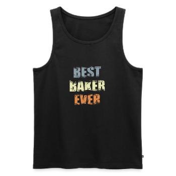 Bester Bäcker - Männer Premium Bio Tank Top - Schwarz - Vorne - AI Model Male 178 light (178cm)