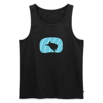 Wingsuit Flying Stuntman - Men's Premium Organic Tank Top - black - Front - Michal (187cm)