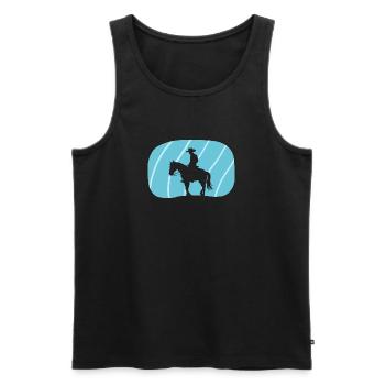Western de cow-boy - Débardeur bio Premium Homme - noir - Devant - Michal (187cm)