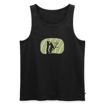 Climbing Equipment - Men's Premium Organic Tank Top - black - Front - Michal (187cm)