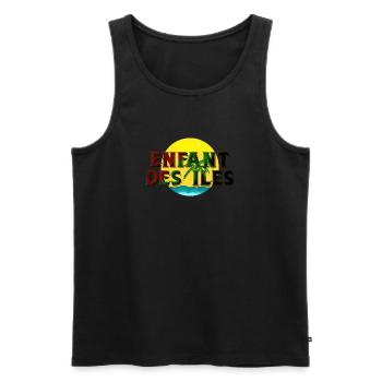 Enfant des îles - Débardeur bio Premium Homme - noir - Devant - Michal (187cm)