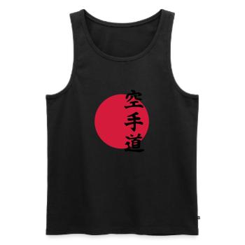 karate - Männer Premium Bio Tank Top - Schwarz - Vorne - AI Model Male 178 light (178cm)