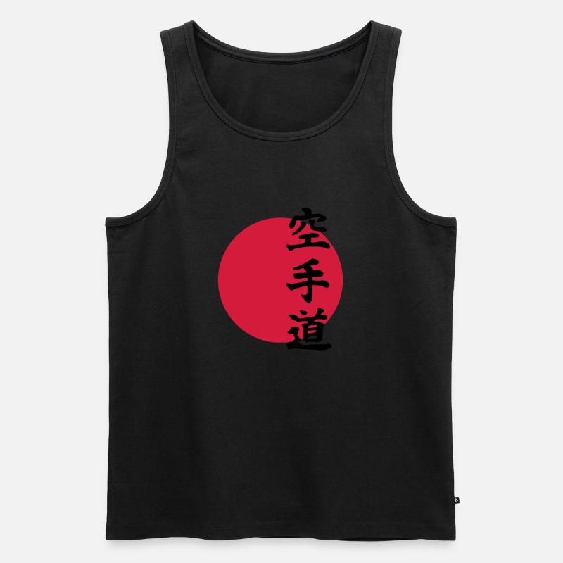 karate - Männer Premium Bio Tank Top - Schwarz