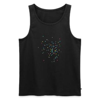 Konfetti - Männer Premium Bio Tank Top - Schwarz - Vorne - Michal (187cm)