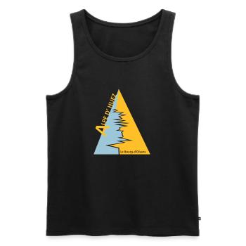 Alpe d'Huez - Männer Premium Bio Tank Top - Schwarz - Vorne - AI Model Male 178 light (178cm)