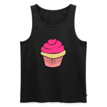 cupcake - Männer Premium Bio Tank Top - Schwarz - Vorne - AI Model Male 178 light (178cm)