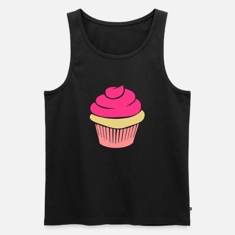 cupcake - Männer Premium Bio Tank Top - Schwarz