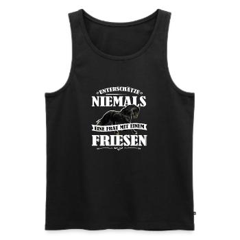 UN Friesen - Männer Premium Bio Tank Top - Schwarz - Vorne - AI Model Male 178 light (178cm)