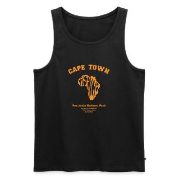 CAPETOWN - Männer Premium Bio Tank Top - Schwarz - Vorne - Michal (187cm)