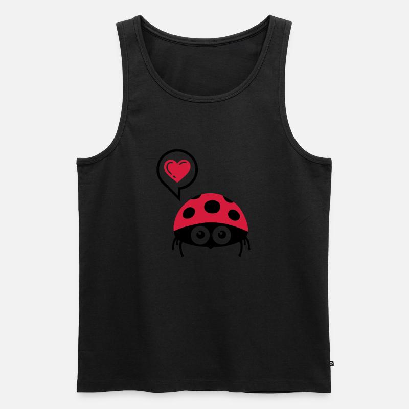 Marienkäfer (ladybug) 02.2 - Männer Premium Bio Tank Top - Schwarz