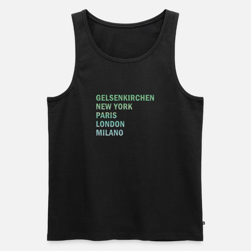 Metropole Gelsenkirchen - Männer Premium Bio Tank Top - Schwarz