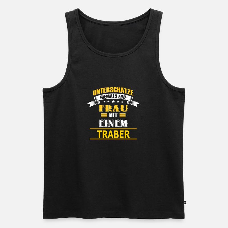 TRABER - Männer Premium Bio Tank Top - Schwarz